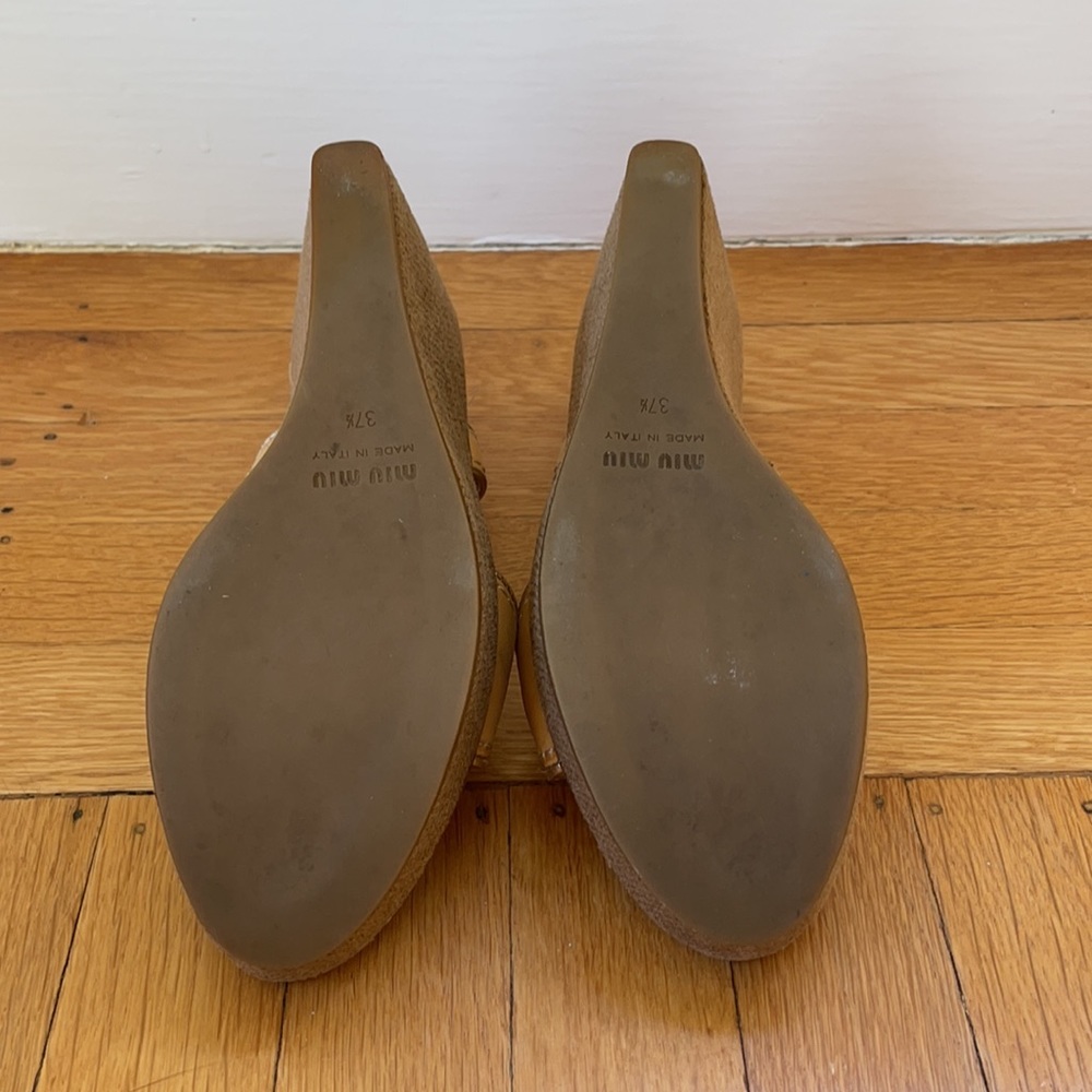 Miu Miu Tan Wedges - image 5